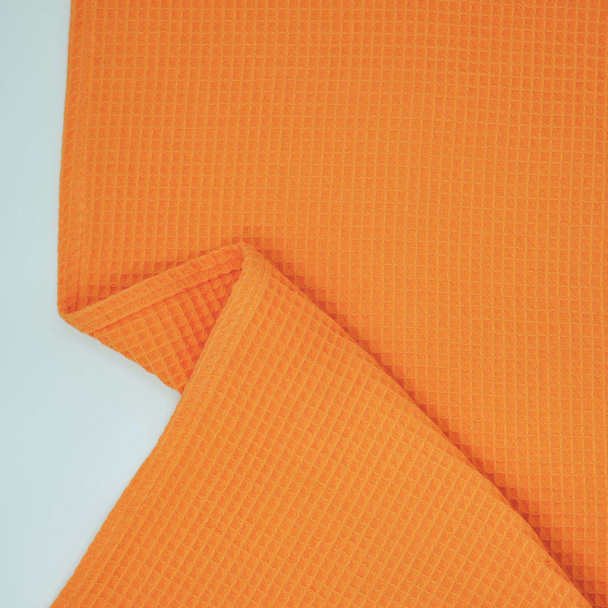 Paquet de 2 pièces. Torchon de cuisine gaufré 100 % coton orange clair